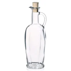 Bottiglia di vetro da 250 ml 'Eleganta', ovale, bocca: tappo di sughero