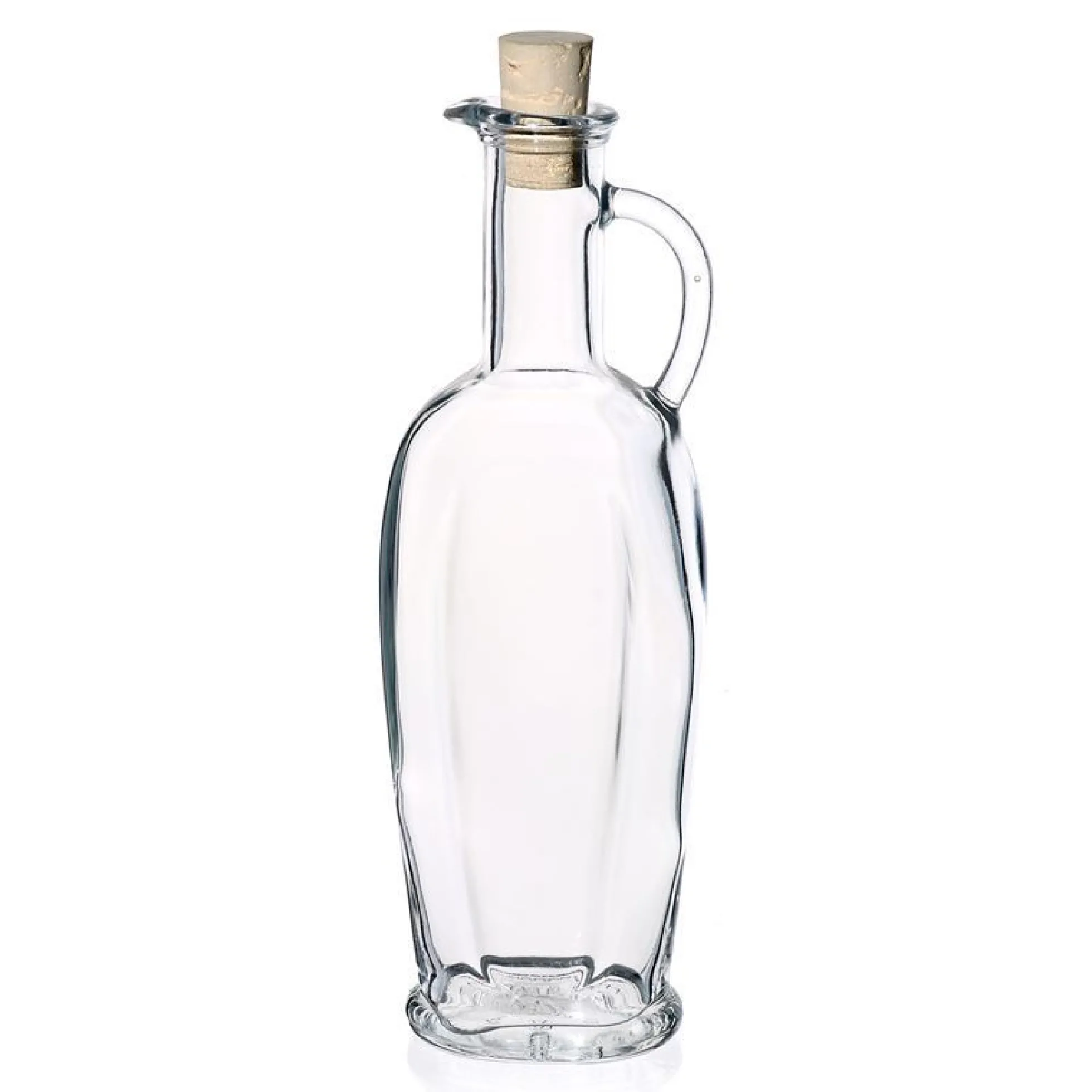 Bottiglia di vetro da 250 ml 'Eleganta', ovale, bocca: tappo di sughero