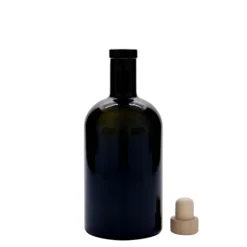 Bottiglia di vetro da 500 ml 'Farmacia', verde antico, bocca: sughero