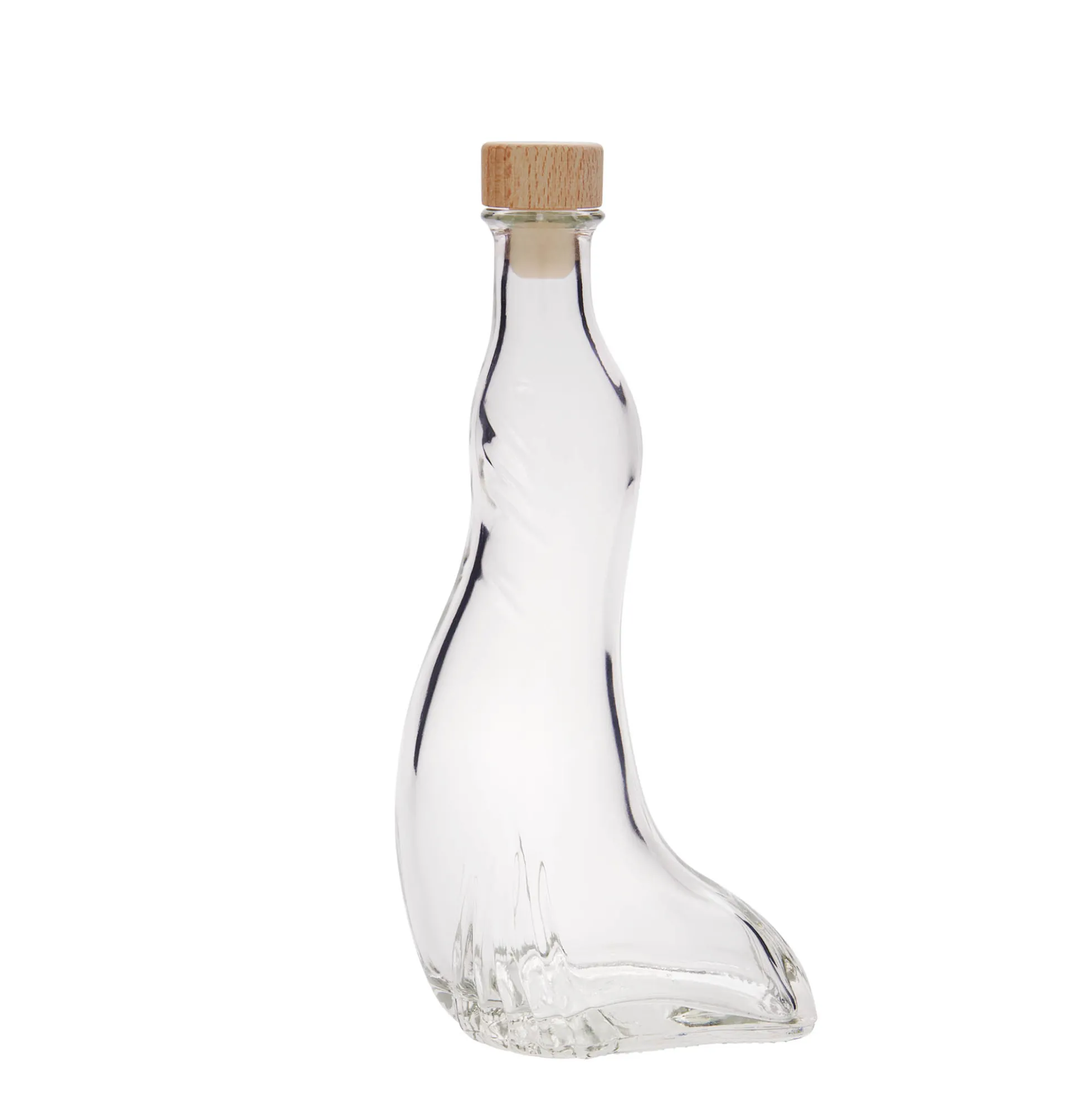 Bottiglia di vetro da 200 ml 'Foca', bocca: sughero
