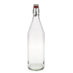 Bottiglia di vetro da 1.000 ml 'Giara', bocca: chiusura a gancio