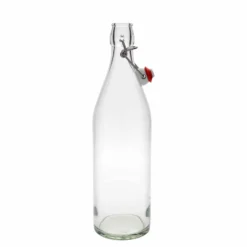 Bottiglia di vetro da 1.000 ml 'Giara', bocca: chiusura a gancio