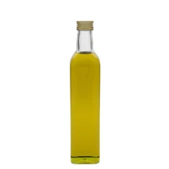 Bottiglia di vetro da 500 ml 'Marasca', quadrata, bocca: PP 31,5