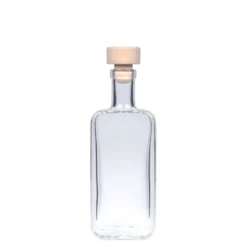 Bottiglia di vetro da 100 ml 'Nice', rettangolare, bocca: sughero