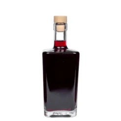 Bottiglia di vetro da 500 ml 'Noel', quadrata, bocca: sughero