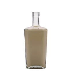 Bottiglia di vetro da 700 ml 'Noel', quadrata, bocca: sughero