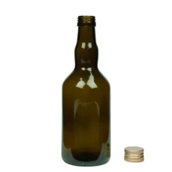 Bottiglia di vetro da 500 ml 'Olona', verde antico, bocca: PP 31,5