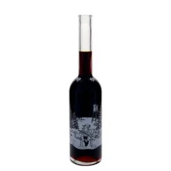 Bottiglia di vetro da 500 ml 'Opera', motivo: Cacciatore, bocca: tappo di sughero