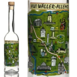 Bottiglia di vetro da 500 ml 'Opera', motivo: Westerwald, bocca: tappo in sughero