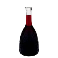 Bottiglia di vetro da 1.000 ml 'Reliefa', bocca: sughero