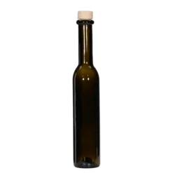 Bottiglia di vetro da 250 ml 'Rocky', verde antico, bocca: sughero