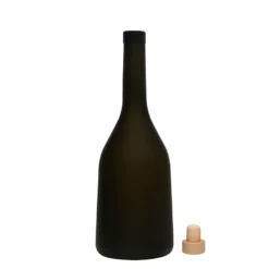 Bottiglia di vetro da 750 ml 'Rustica', verde antico, bocca: sughero