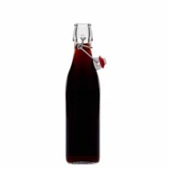 Bottiglia di vetro da 500 ml 'Swing, quadrata, bocca: chiusura a leva