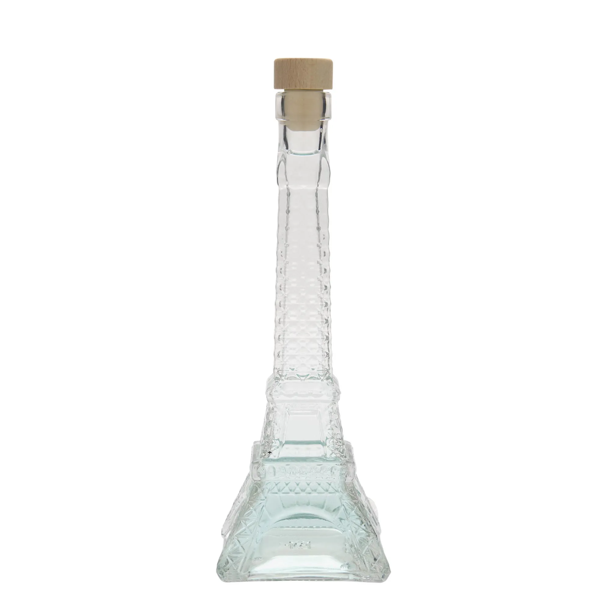 Bottiglia di vetro da 200 ml 'Torre Eiffel', bocca: sughero