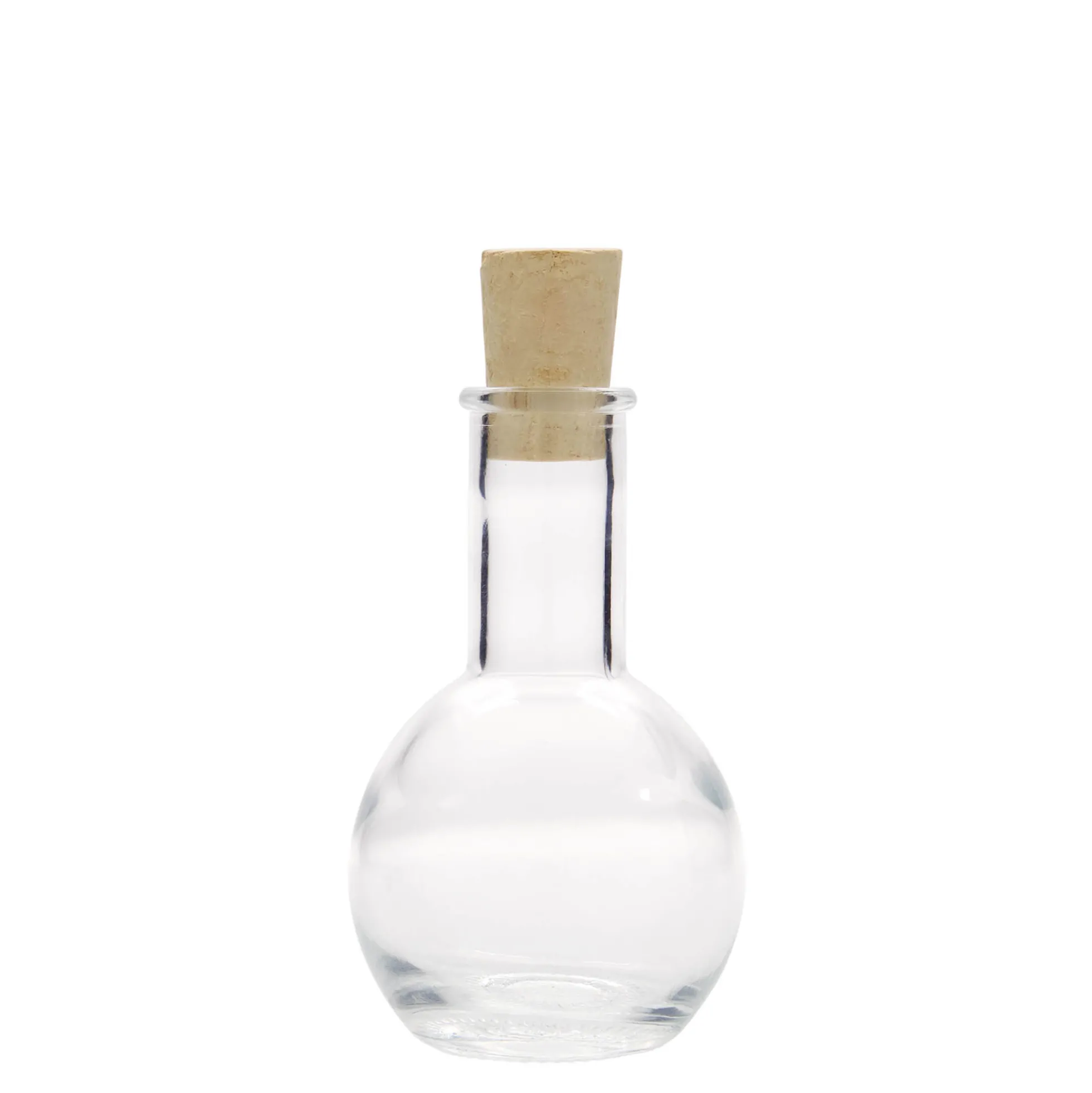 Bottiglia di vetro da 100 ml 'Tulipano', bocca: sughero