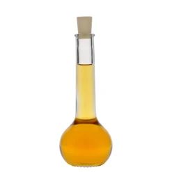Bottiglia di vetro da 200 ml 'Tulipano', bocca: tappo di sughero