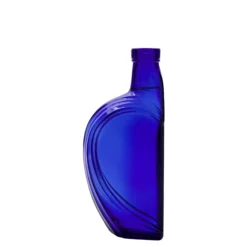 Bottiglia di vetro 375 ml 'Sweethearts', rettangolare, blu reale, apertura: tappo di sughero