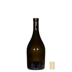 Bottiglia di vino 750 ml 'Exclusive', verde antico, bocca: sughero