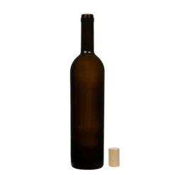 Bottiglia di vino 750 ml 'Liberty', verde antico, bocca: sughero