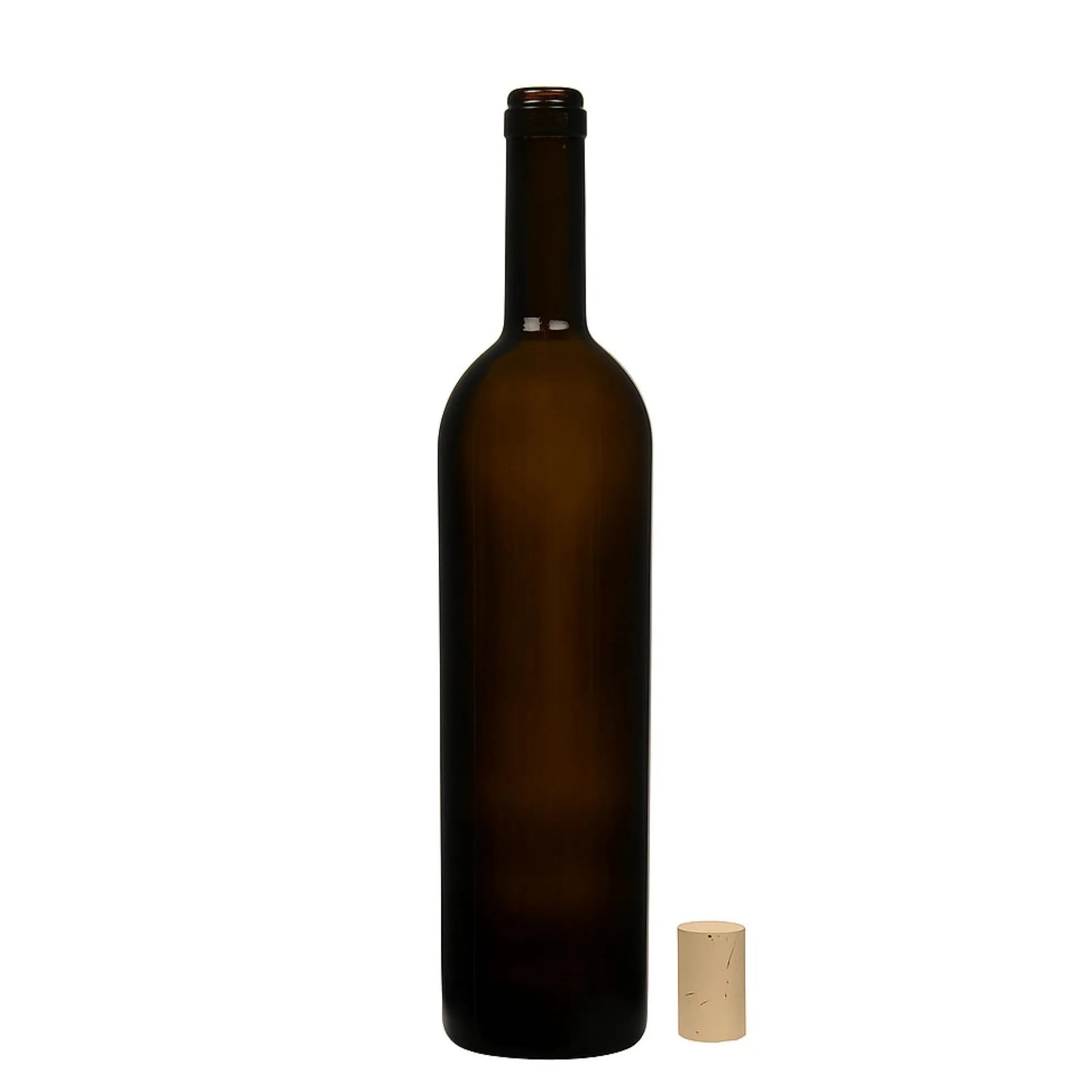 Bottiglia di vino 750 ml 'Liberty', verde antico, bocca: sughero