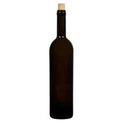 Bottiglia di vino 750 ml 'Liberty', verde antico, bocca: sughero