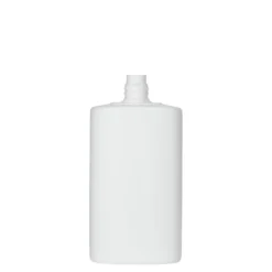 Bottiglia in plastica da 250 ml 'Indy', ovale, HDPE, bianca, bocca: chiusura a vite