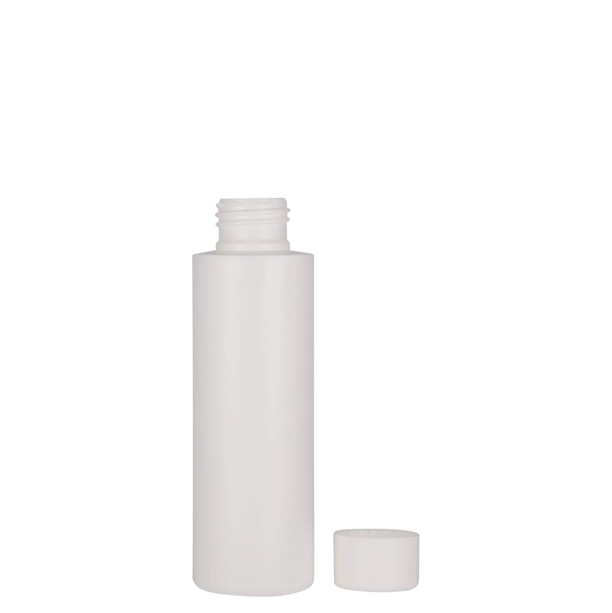 Bottiglia in plastica da 100 ml 'Pipe', HDPE, bianca, bocca: 24/410