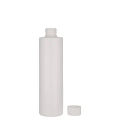 Bottiglia in plastica da 250 ml 'Pipe', HDPE, bianca, bocca: 24/410