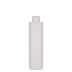 Bottiglia in plastica da 250 ml 'Pipe', HDPE, bianca, bocca: 24/410