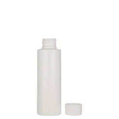Bottiglia in plastica da 100 ml 'Pipe', HDPE verde, bianca, bocca: 24/410