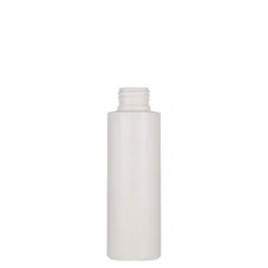 Bottiglia in plastica da 100 ml 'Pipe', HDPE verde, bianca, bocca: 24/410