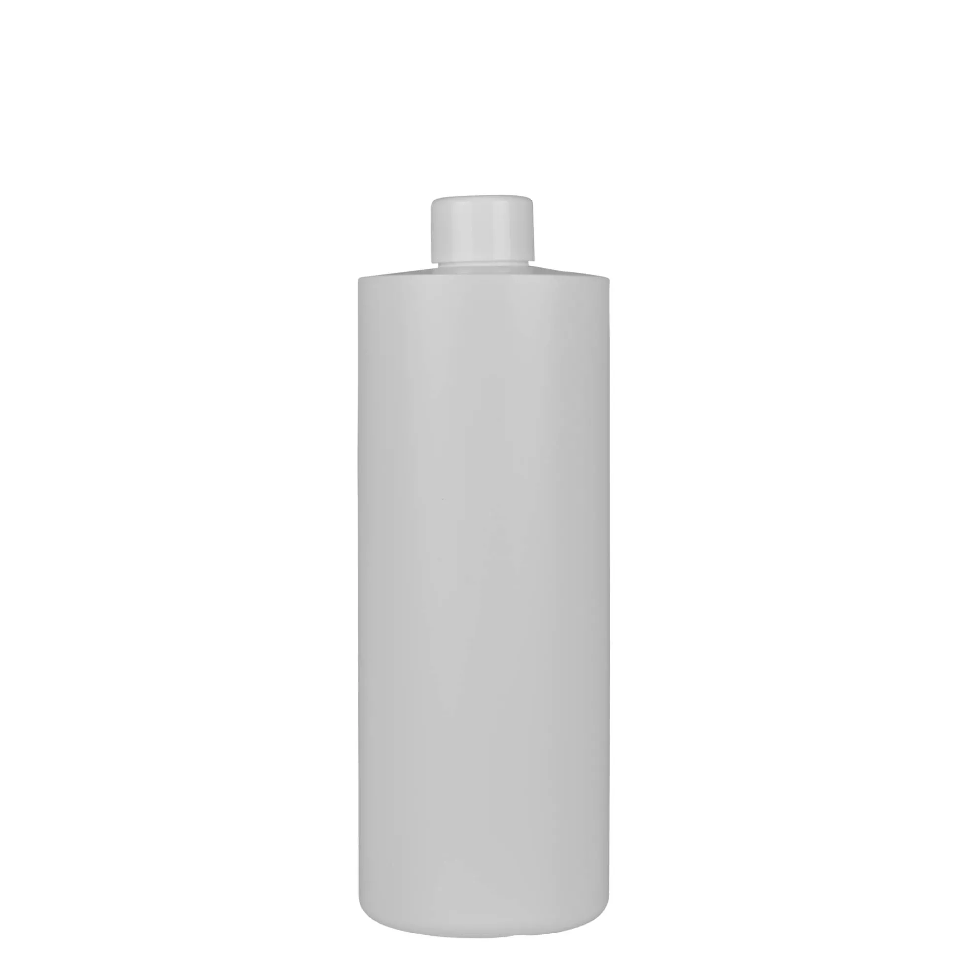 Bottiglia in plastica da 500 ml 'Pipe', HDPE verde, bianca, bocca: 24/410