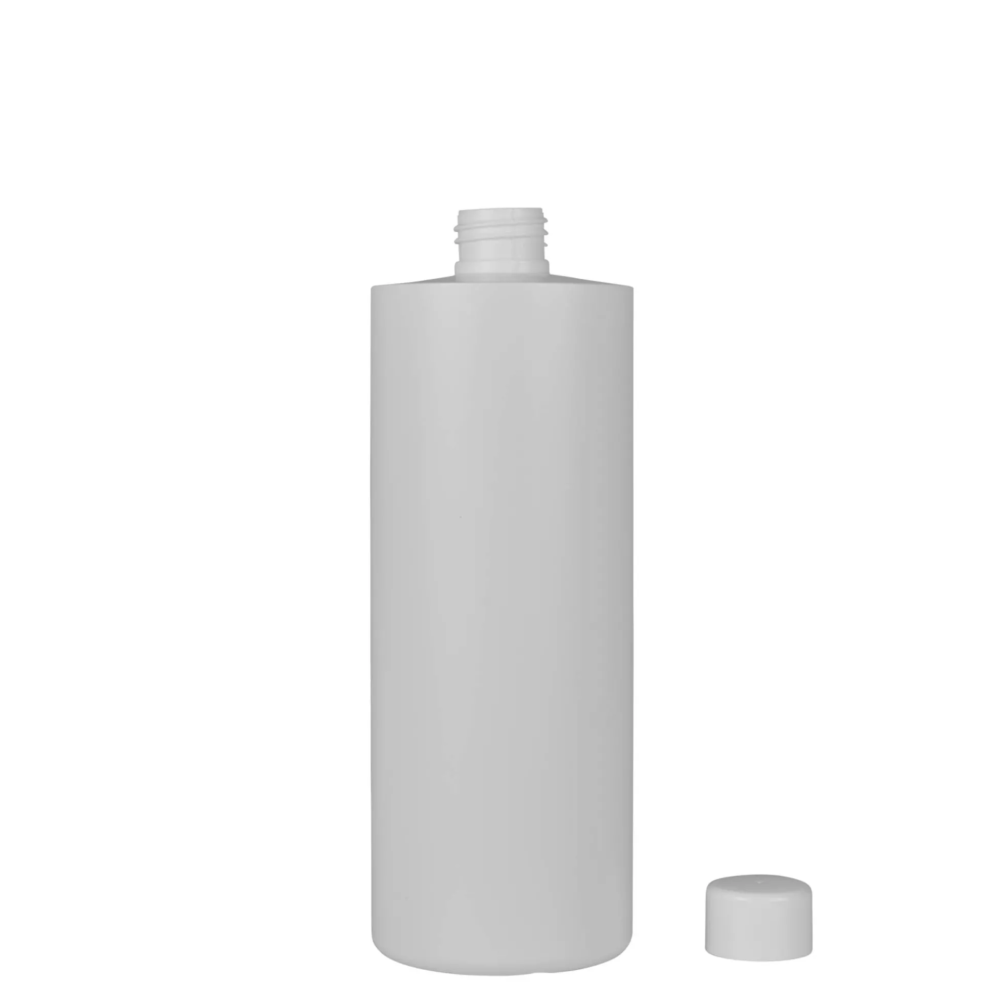 Bottiglia in plastica da 500 ml 'Pipe', HDPE verde, bianca, bocca: 24/410