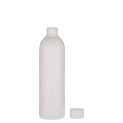 Bottiglia in plastica da 250 ml 'Tuffy', HDPE, bianca, bocca: 24/410