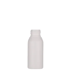 Bottiglia in plastica da 50 ml 'Tuffy', HDPE, bianca, bocca: 24/410