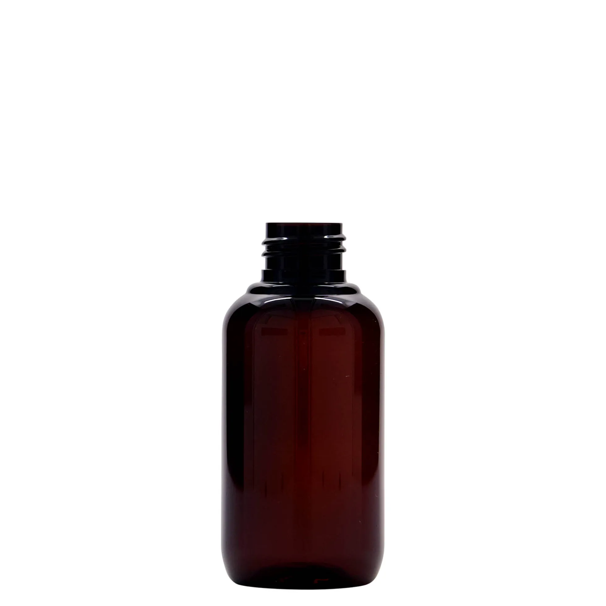 Bottiglia in plastica riciclata da 100 ml 'Victor's Best', PCR, marrone, bocca: 24/410