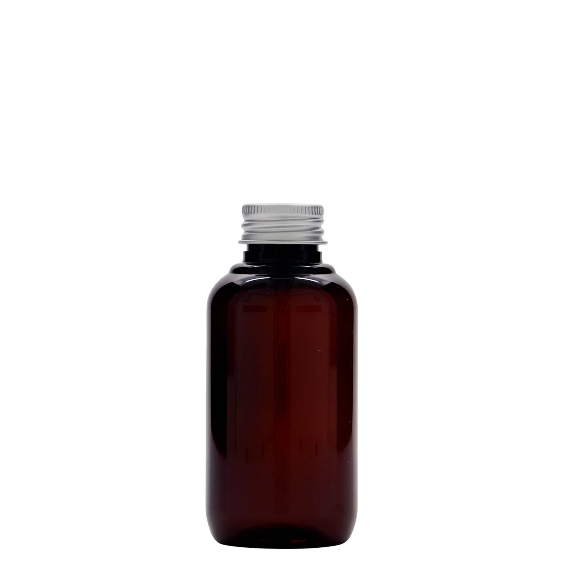 Bottiglia in plastica riciclata da 100 ml 'Victor's Best', PCR, marrone, bocca: 24/410