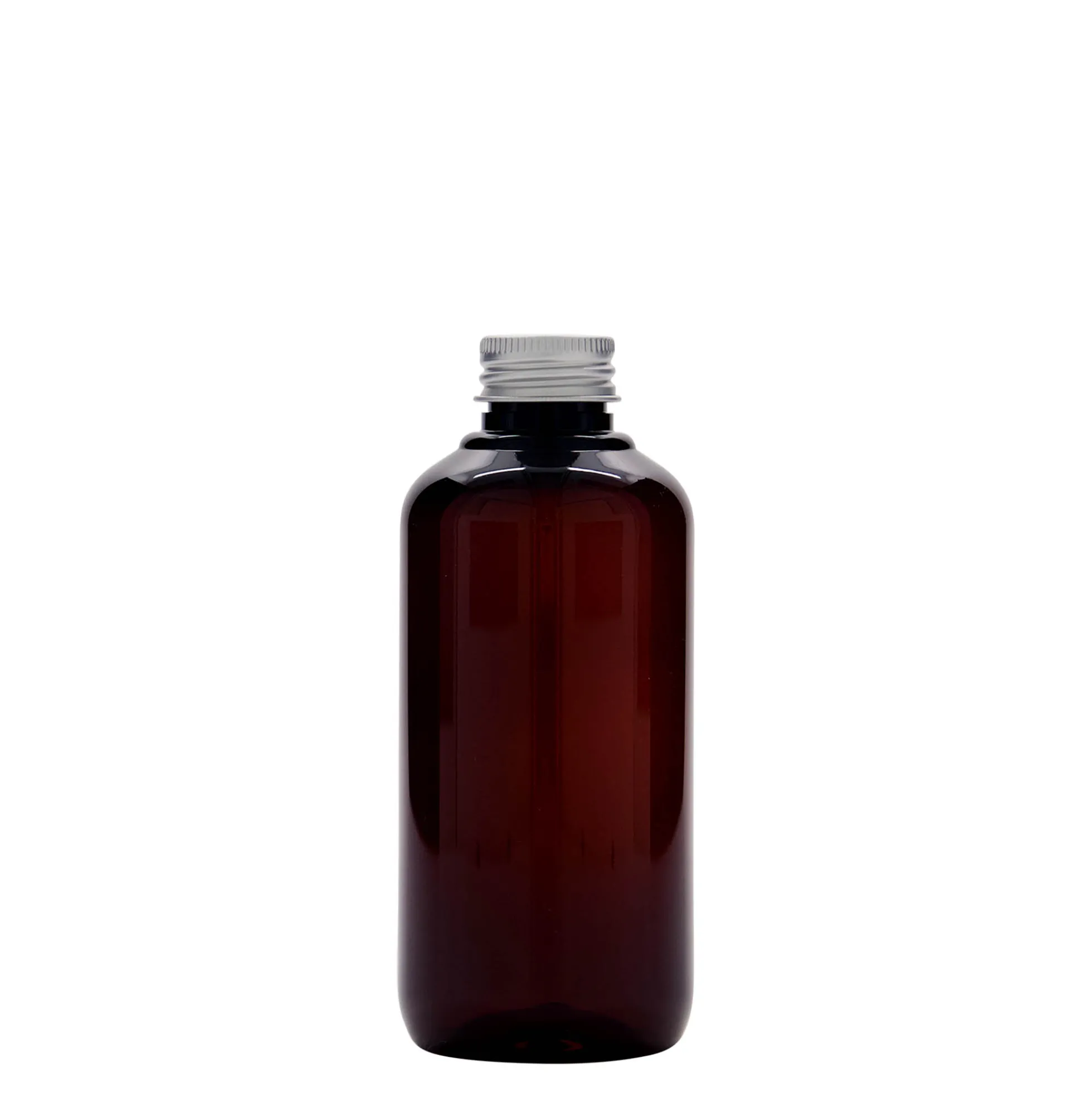 Bottiglia in plastica riciclata da 200 ml 'Victor's Best', PCR, marrone, bocca: 24/410