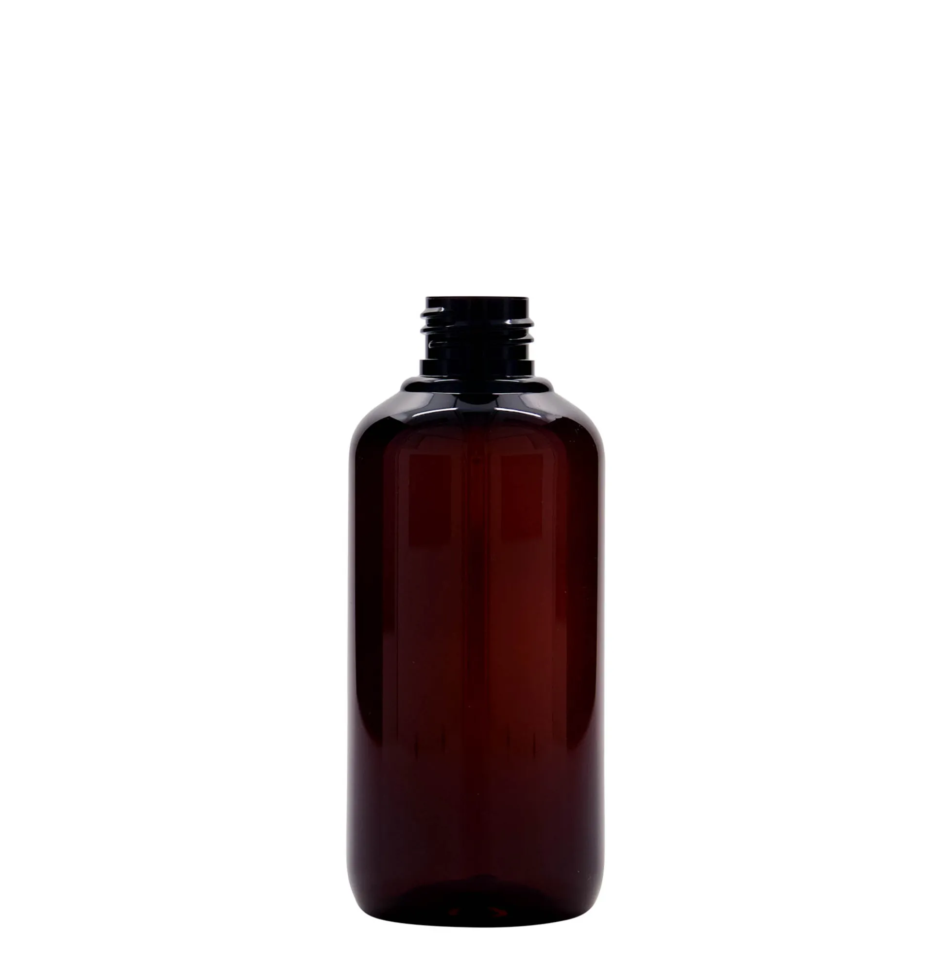 Bottiglia in plastica riciclata da 200 ml 'Victor's Best', PCR, marrone, bocca: 24/410