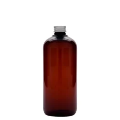 Bottiglia in plastica riciclata da 500 ml 'Victor's Best', PCR, marrone, bocca: 24/410