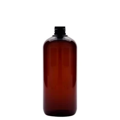 Bottiglia in plastica riciclata da 500 ml 'Victor's Best', PCR, marrone, bocca: 24/410