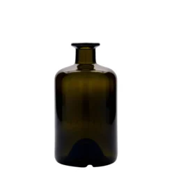 Bottiglia in vetro da 500 ml, farmacia, verde antico, bocca: sughero