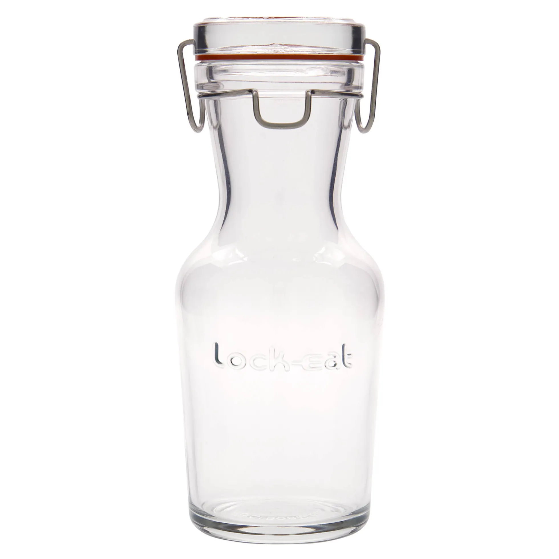 Bottiglia in vetro da 500 ml 'Lock-Eat', bocca: chiusura a gancio metallico