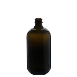 Bottiglia per aceto/olio da 750 ml 'Biolio', vetro, verde antico, bocca: DOP