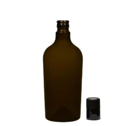 Bottiglia per aceto/olio da 750 ml 'Oleum', vetro, verde antico, bocca: DOP