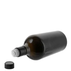 Bottiglia per aceto/olio da 750 ml 'Oleum', vetro, verde antico, bocca: DOP