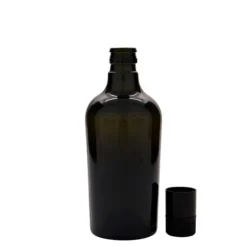 Bottiglia per aceto/olio 500 ml 'Oleum', vetro, verde antico, bocca: DOP