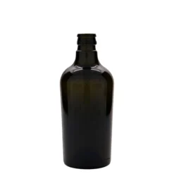 Bottiglia per aceto/olio 500 ml 'Oleum', vetro, verde antico, bocca: DOP