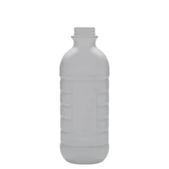 Bottiglia per latte da 1.000 ml, rettangolare, plastica HDPE, bianca, bocca: PEHD40