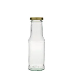 Bottiglia per salsa da 200 ml, vetro, bocca: Twist-Off (TO 43)